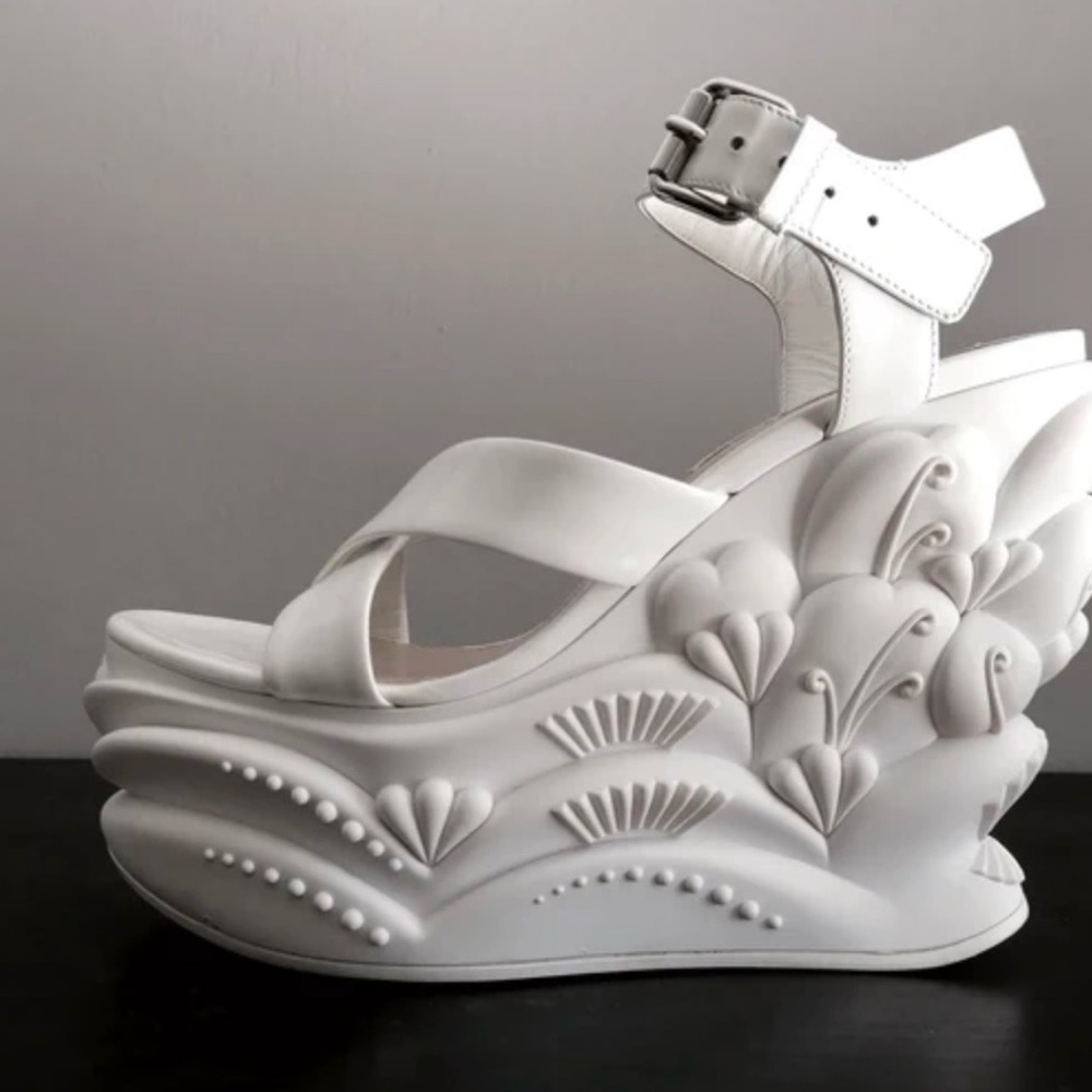 Miu Miu Rare Plastic Wedge Sandals S/S 2017
